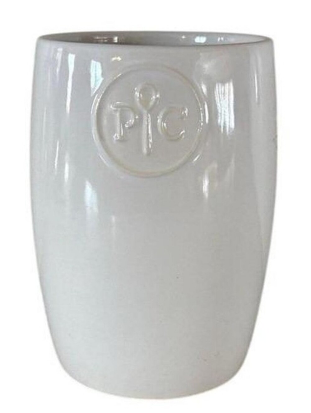 Pampered Chef Utensil Holder White Kitchen Decor 5" Tall 3" Diameter